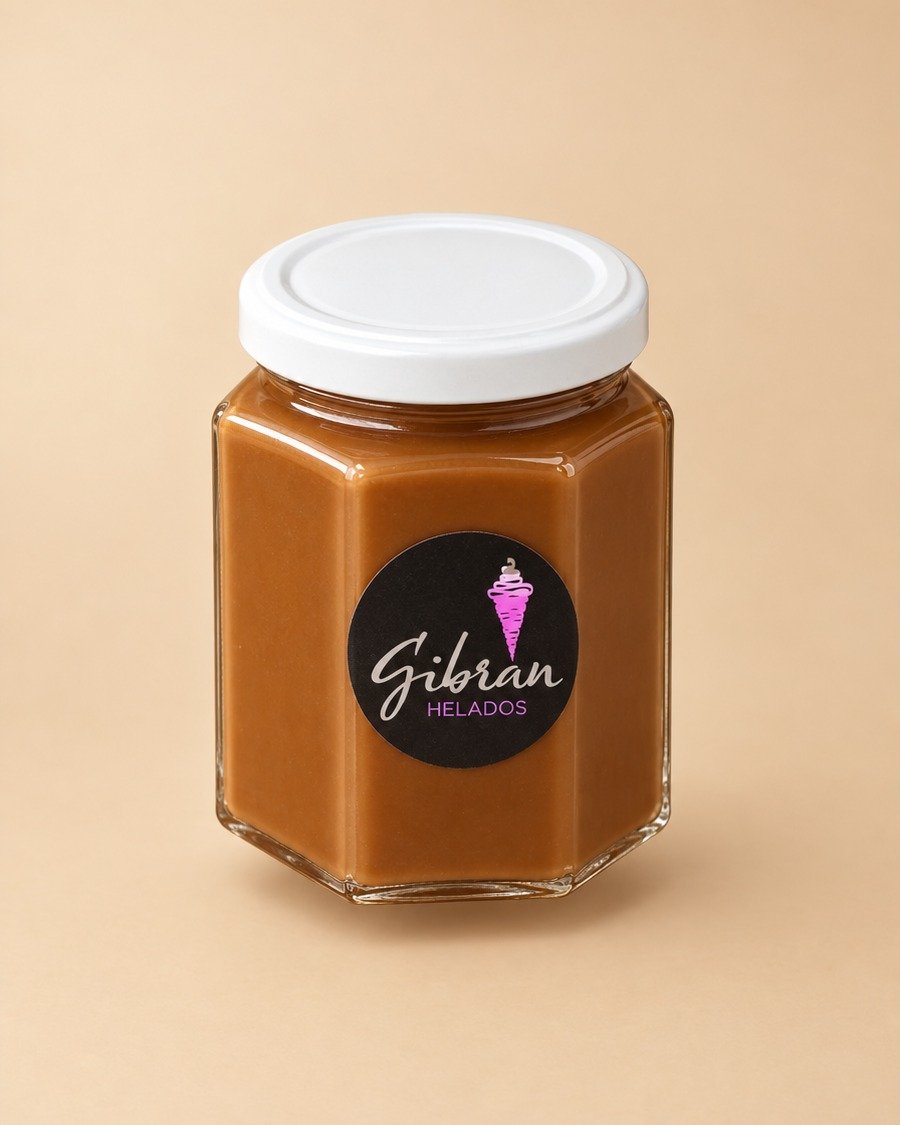Frasco de cajeta de leche de cabra de Helados Gibran